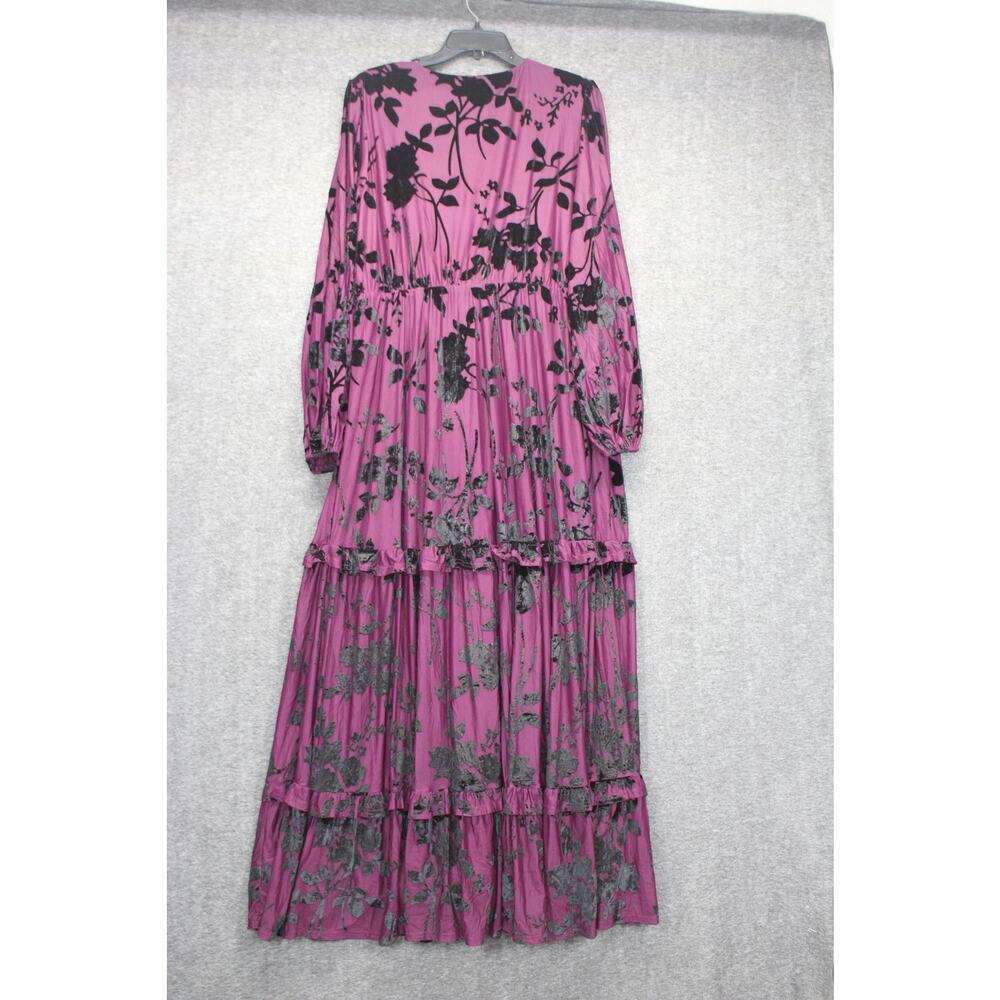 Baltic Born Liana Velvet Embossed Maxi Dress 1X NEW - Picture 3 of 7